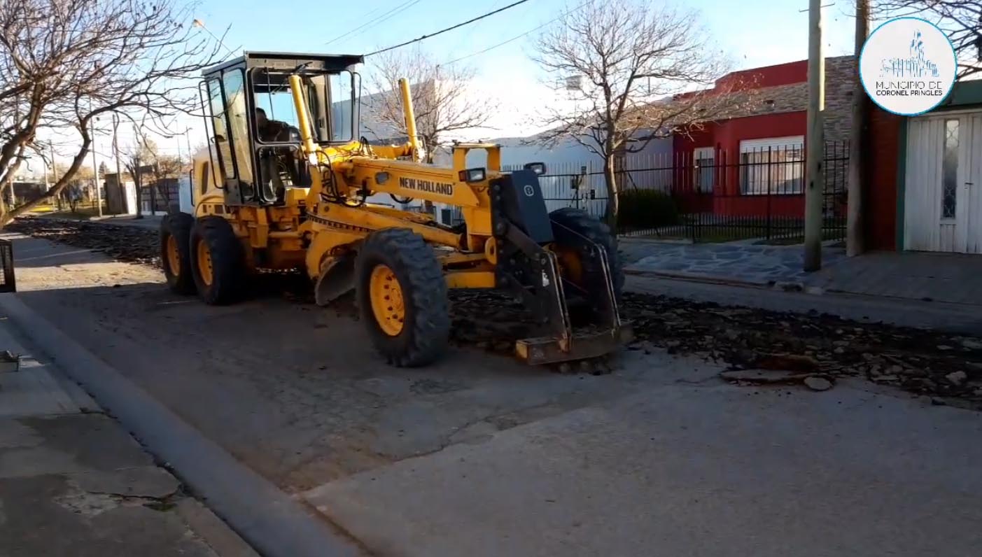 Comenzaron los trabajos de pavimentación