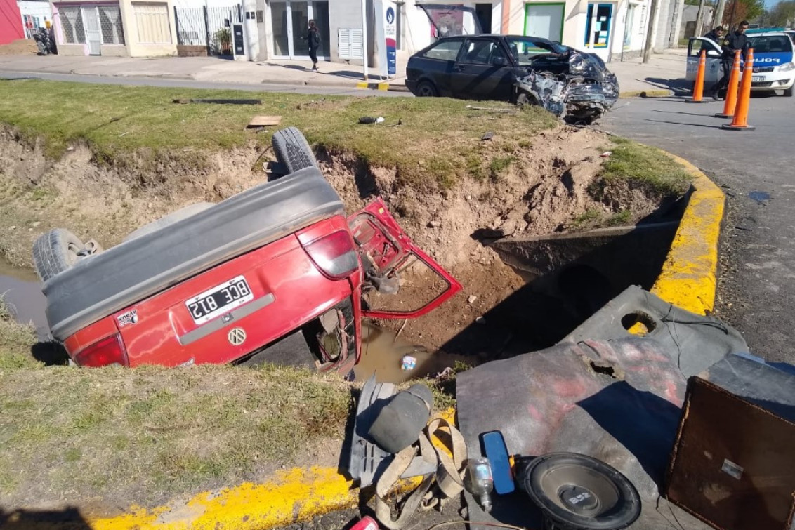 Impresionante choque en Boulevard 13 y 56