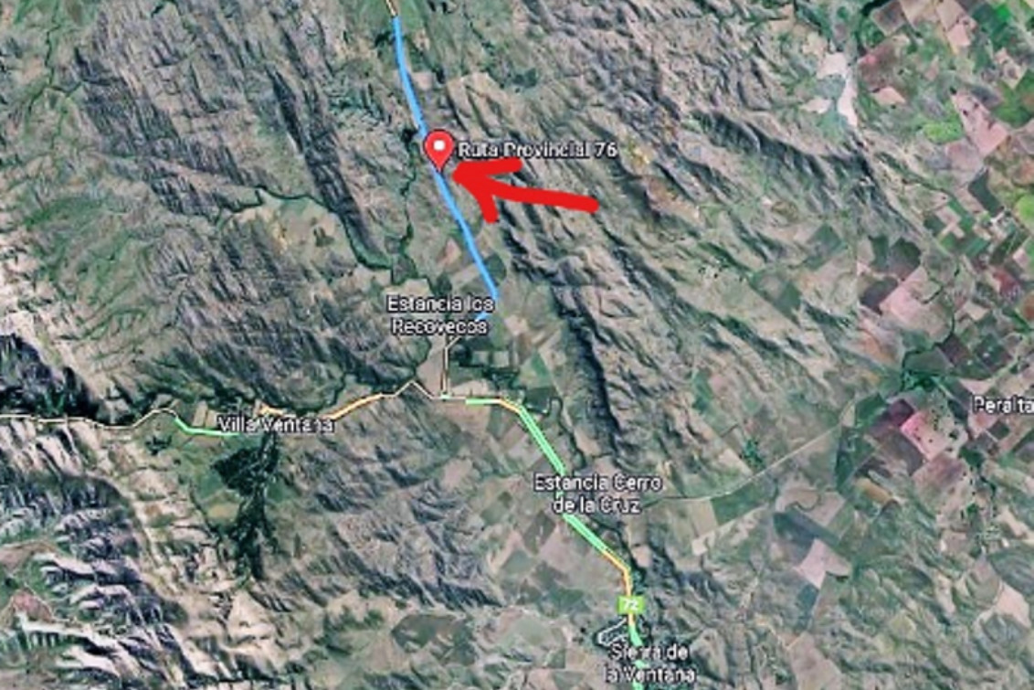 Una pareja de turistas fue asaltada sobre la ruta 76 a unos 15 kms de Sierra de la Ventana
