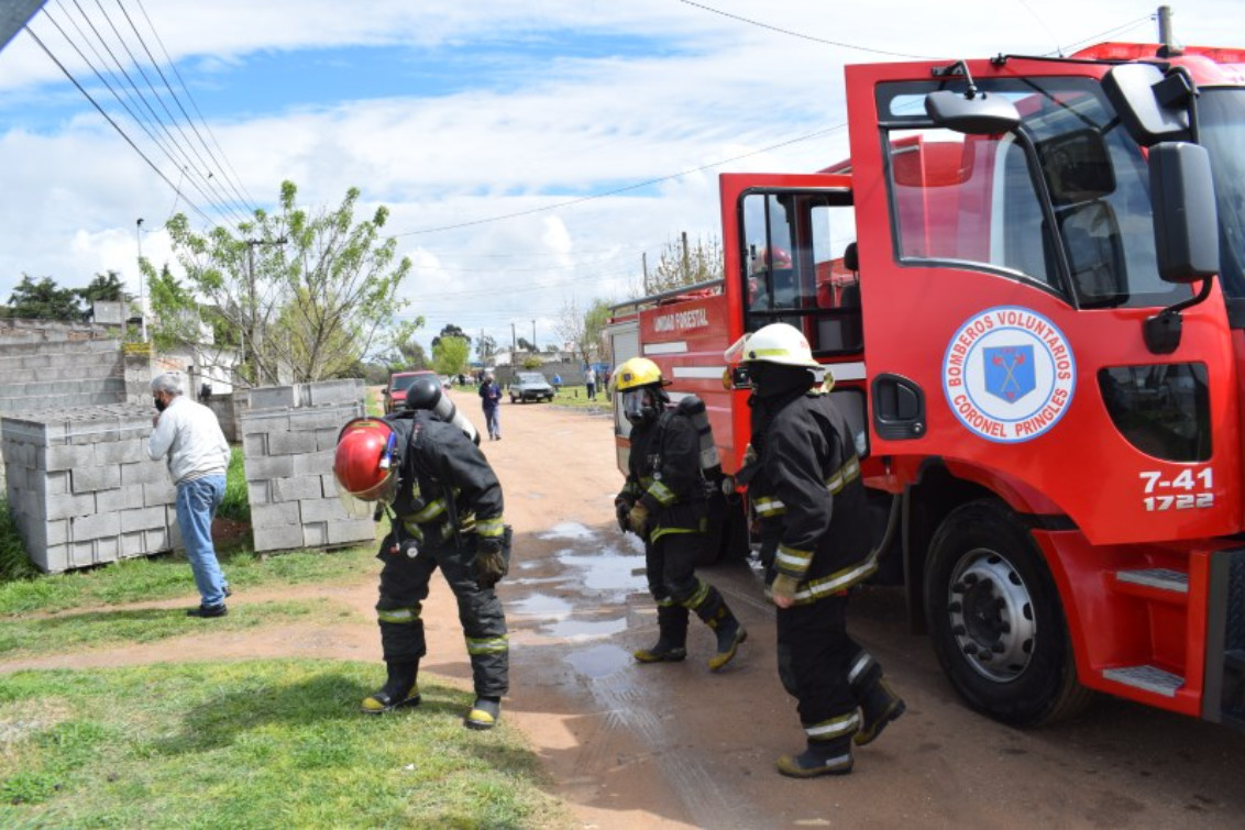 Principio de incendio en una vivienda
