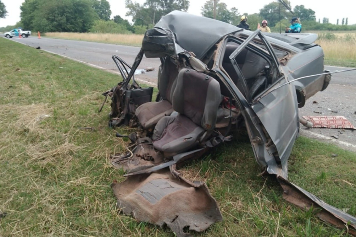  Ruta 41: choque fatal entre un auto y un micro con pasajeros bahienses